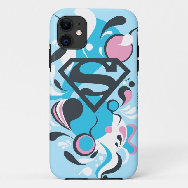 Capa Para iPhone 11 Azul do respingo da cor (Verso)