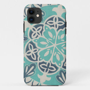 Capa Para iPhone 11 Azulejo Batik Azul I