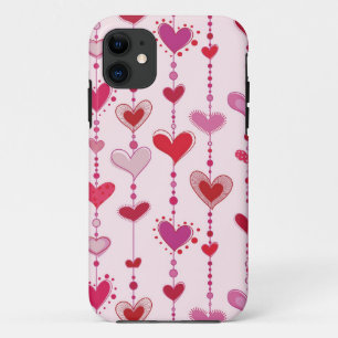 Capa Para iPhone 11 Azulejos do coração