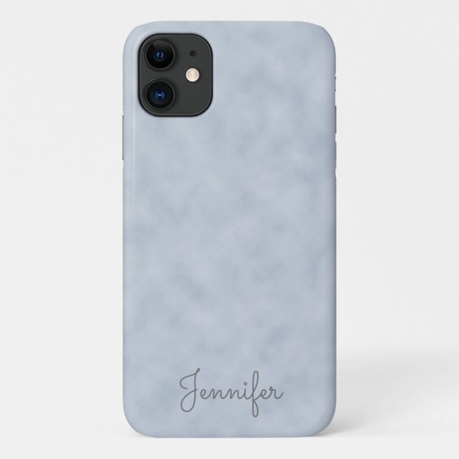 Capa Para iPhone 11 Bacia Hidrográfica Personalizada Elegante de Cinza (Verso)