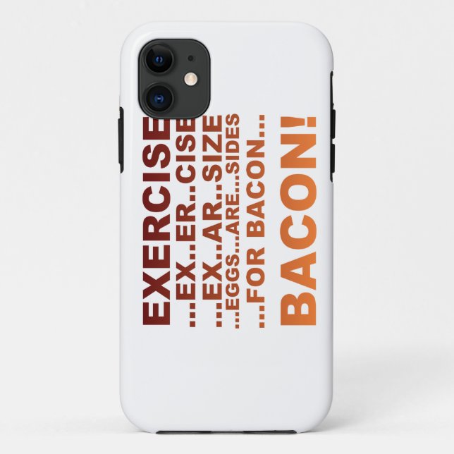 Capa Para iPhone 11 Bacon do exercício (Verso)