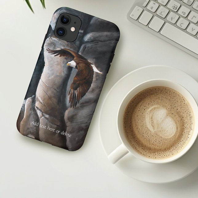 Capa Para iPhone 11 Bald Eagle Flight Rocks (Criador carregado)