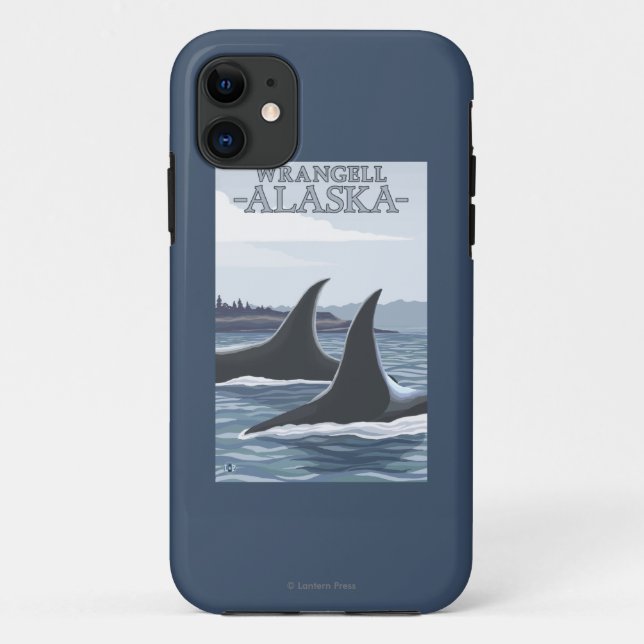 Capa Para iPhone 11 Baleias #1 da orca - Wrangell, Alaska (Verso)