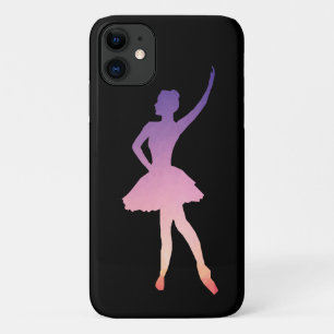 Capa Para iPhone 11 Ballerina silhueta rosa púrpura