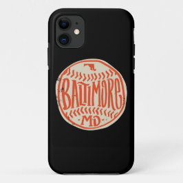 Capa Para iPhone 11 Baltimore Maryland Baseball - Tipo de Desenho Mão