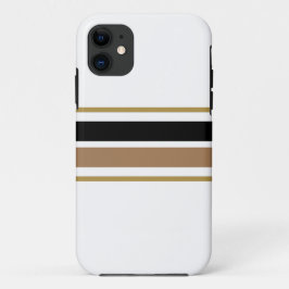 Capa Para iPhone 11 Bandas Brancas Brancas Vibrantes Negras Vibrantes