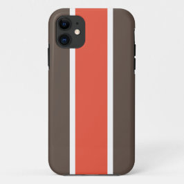 Capa Para iPhone 11 Bandas brancas castanhas escuras escuras brilhante