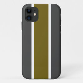 Capa Para iPhone 11 Bandas de Cinzas brancas e espessas