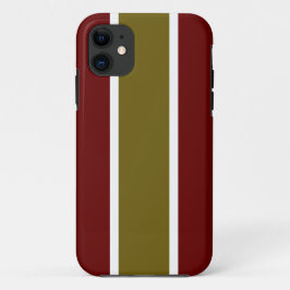 Capa Para iPhone 11 Bandas de Corrida Branca de Oliva na moda, Ouro Ve