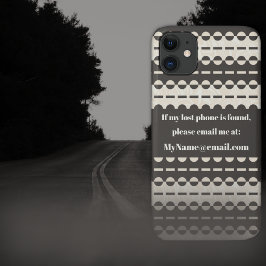 Capa Para iPhone 11 Bandas de Fundição em Creme de Carvão e de Marfim