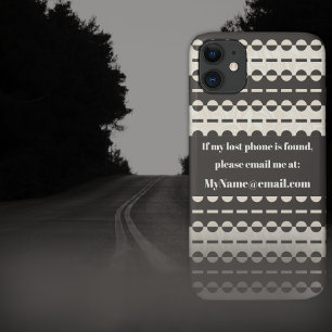 Capa Para iPhone 11 Bandas de Fundição em Creme de Carvão e de Marfim