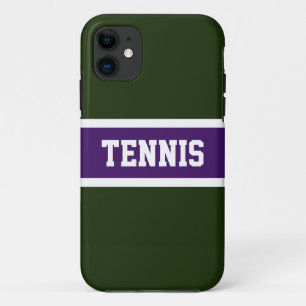 Capa Para iPhone 11 Bandas verdes de florestas roxas tênis esportivas