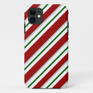 Capa Para iPhone 11 Bandas Vermelhas e Verdes