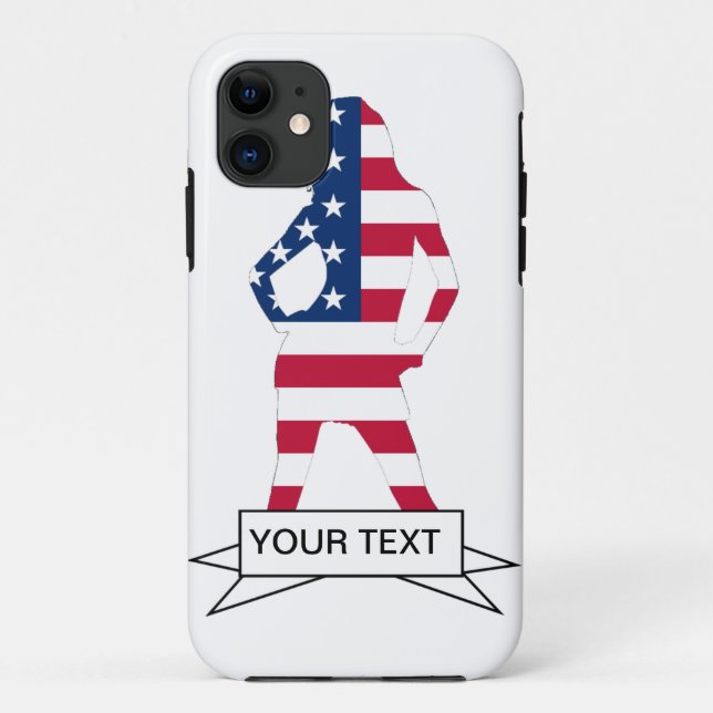 Capa Para iPhone 11 bandeira americana (Verso)