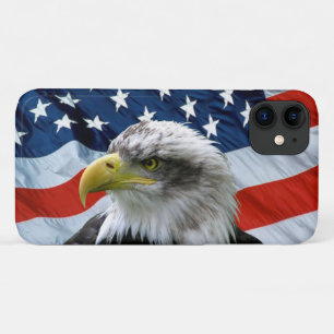 Capa Para iPhone 11 Bandeira Americana Bald Eagle