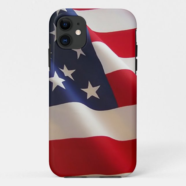 Capa Para iPhone 11 Bandeira Americana EUA (Verso)