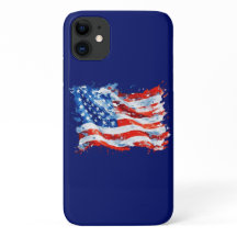 Bandeira Americana EUA Aquarela 4 de Julho