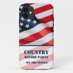 Capa Para iPhone 11 Bandeira Americana Patriótica Nós as Pessoas