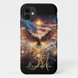 Capa Para iPhone 11 Bandeira Americana Personalizada - Estrelas e Stri