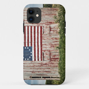 Capa Para iPhone 11 Bandeira americana pintada no celeiro