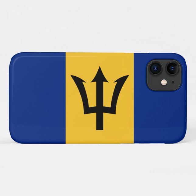 Capa Para iPhone 11 Bandeira Barbados (Verso (horizontal))