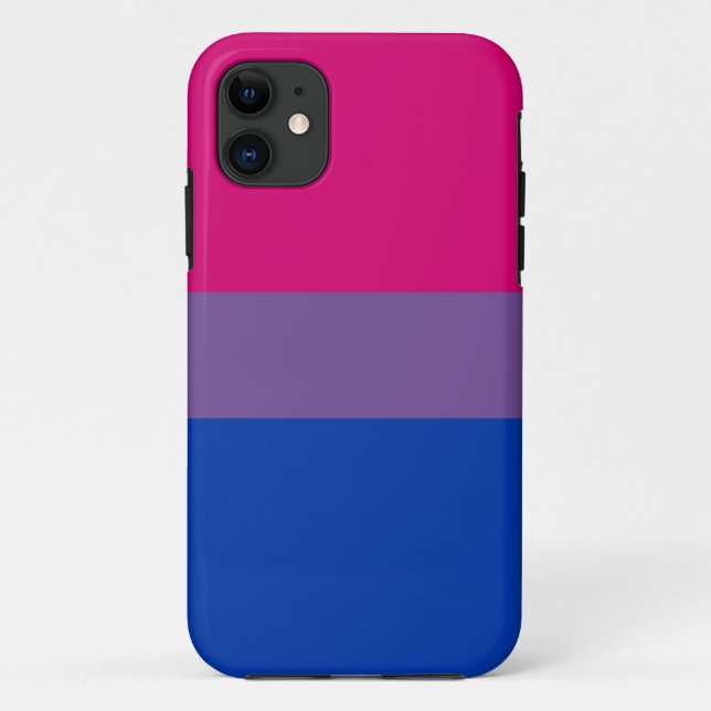 Capa Para iPhone 11 Bandeira bissexual do orgulho do Bi (Verso)