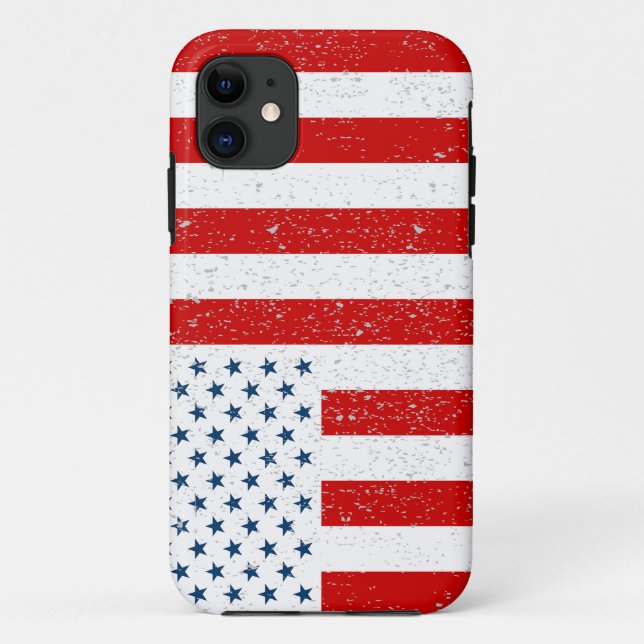 Capa Para iPhone 11 Bandeira Civil dos EUA em tempo de paz (Verso)