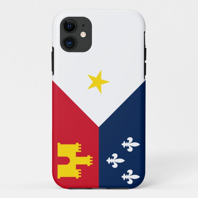 Capa Para iPhone 11 Bandeira da Acadiana (Verso)