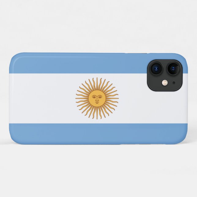 Capa Para iPhone 11 Bandeira da Argentina (Verso (horizontal))
