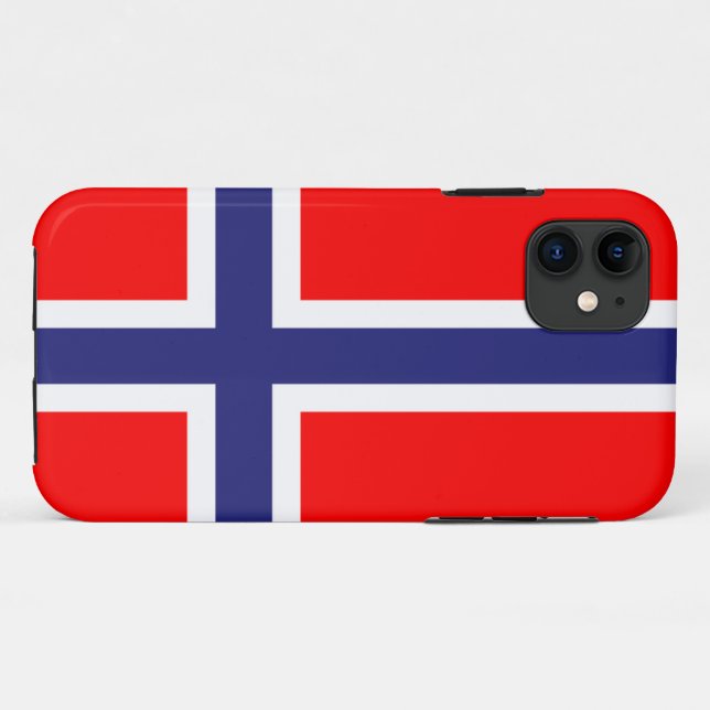 Capa Para iPhone 11 Bandeira da Noruega (Verso (horizontal))