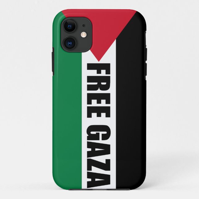 Capa Para iPhone 11 Bandeira da Palestina, Salvar Gaza, Gaza livre (Verso)