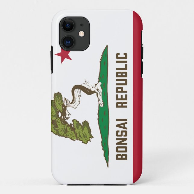 Capa Para iPhone 11 Bandeira da República Bonsai (Verso)