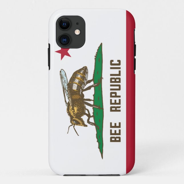 Capa Para iPhone 11 Bandeira da República da Abelha (Verso)