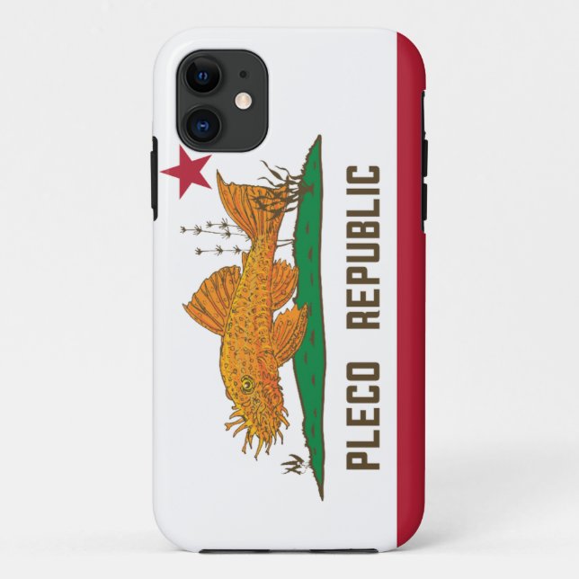 Capa Para iPhone 11 Bandeira da República do Pleco (Verso)
