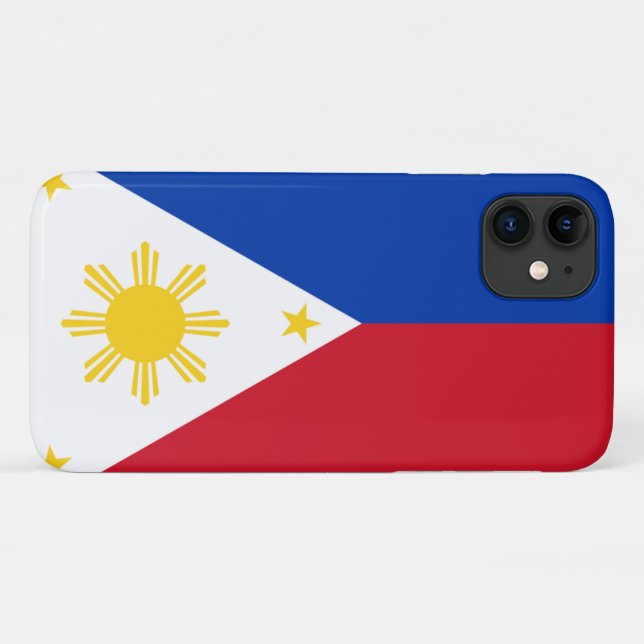 Capa Para iPhone 11 Bandeira das Filipinas (Verso (horizontal))