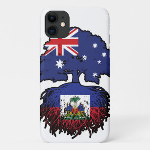 Capa Para iPhone 11 Bandeira das Raízes da Árvore Australiana do Haiti