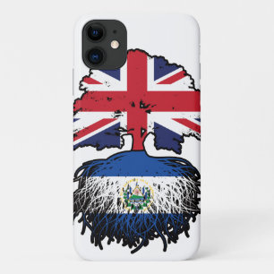 Capa Para iPhone 11 Bandeira das Raízes da Árvore Britânica de El Salv