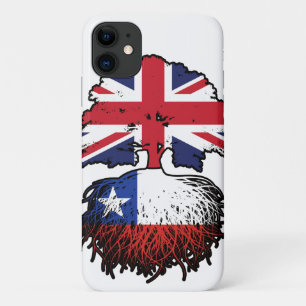 Capa Para iPhone 11 Bandeira das Raízes da Árvore Britânica do Chile