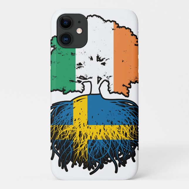 Capa Para iPhone 11 Bandeira das Raízes da Árvore da Irlanda da Irland (Verso)