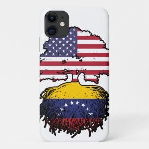 Capa Para iPhone 11 Bandeira das Raízes de Árvore Venezuela americana