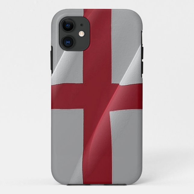 Capa Para iPhone 11 Bandeira de acenar em inglês - (Verso)