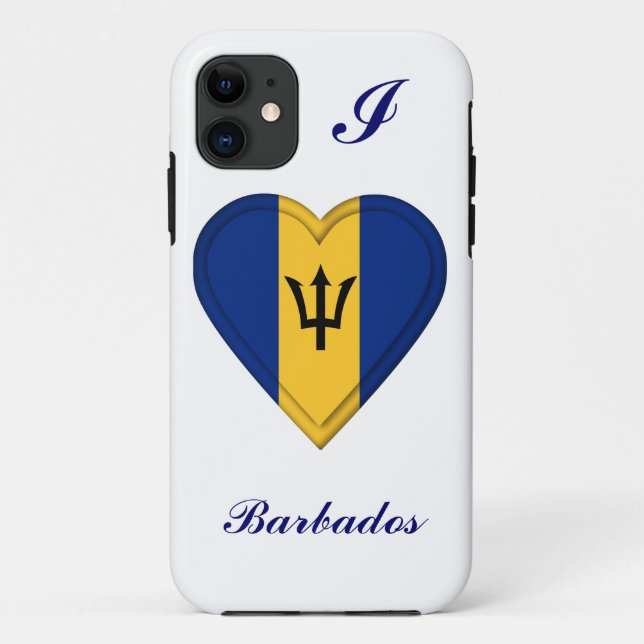 Capa Para iPhone 11 Bandeira de Barbados (Verso)
