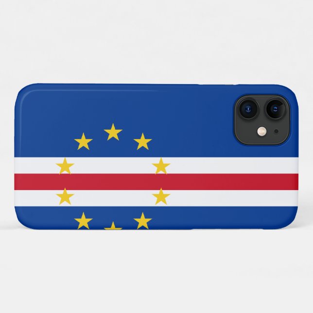 Capa Para iPhone 11 Bandeira de Cabo Verde (Verso (horizontal))