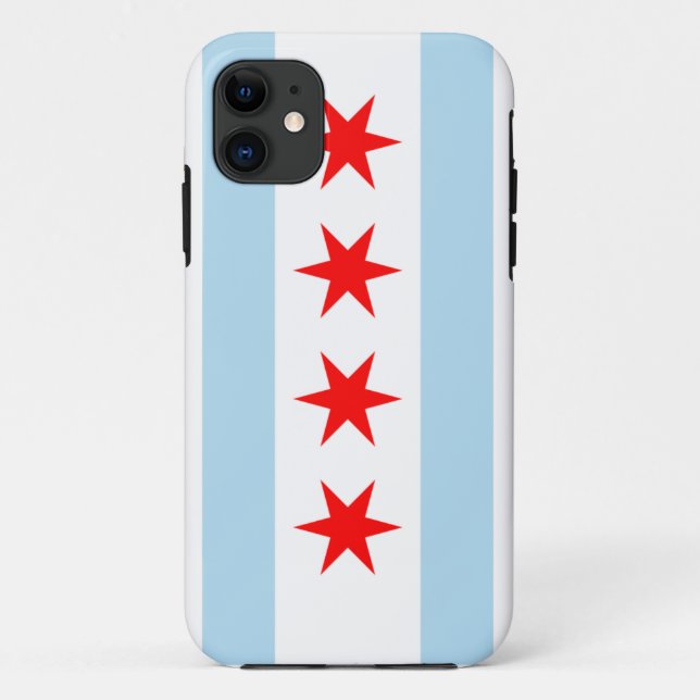 Capa Para iPhone 11 Bandeira de Chicago (Verso)