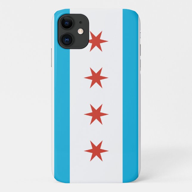 Capa Para iPhone 11 Bandeira de Chicago (Verso)
