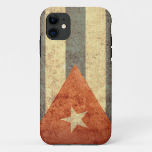 Capa Para iPhone 11 Bandeira de Cuba - Grunge