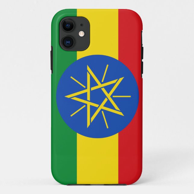 Capa Para iPhone 11 Bandeira de Etiópia (Verso)