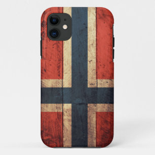 Capa Para iPhone 11 Bandeira de madeira de Noruega