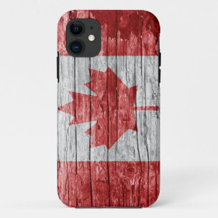 Capa Para iPhone 11 Bandeira de madeira do Canadá