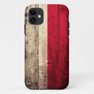 Capa Para iPhone 11 Bandeira de madeira velha do Polônia
